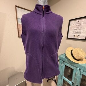 Women’s Woolrich Amethyst Fleece Zip-Up Vest Size Medium Excellent Condition